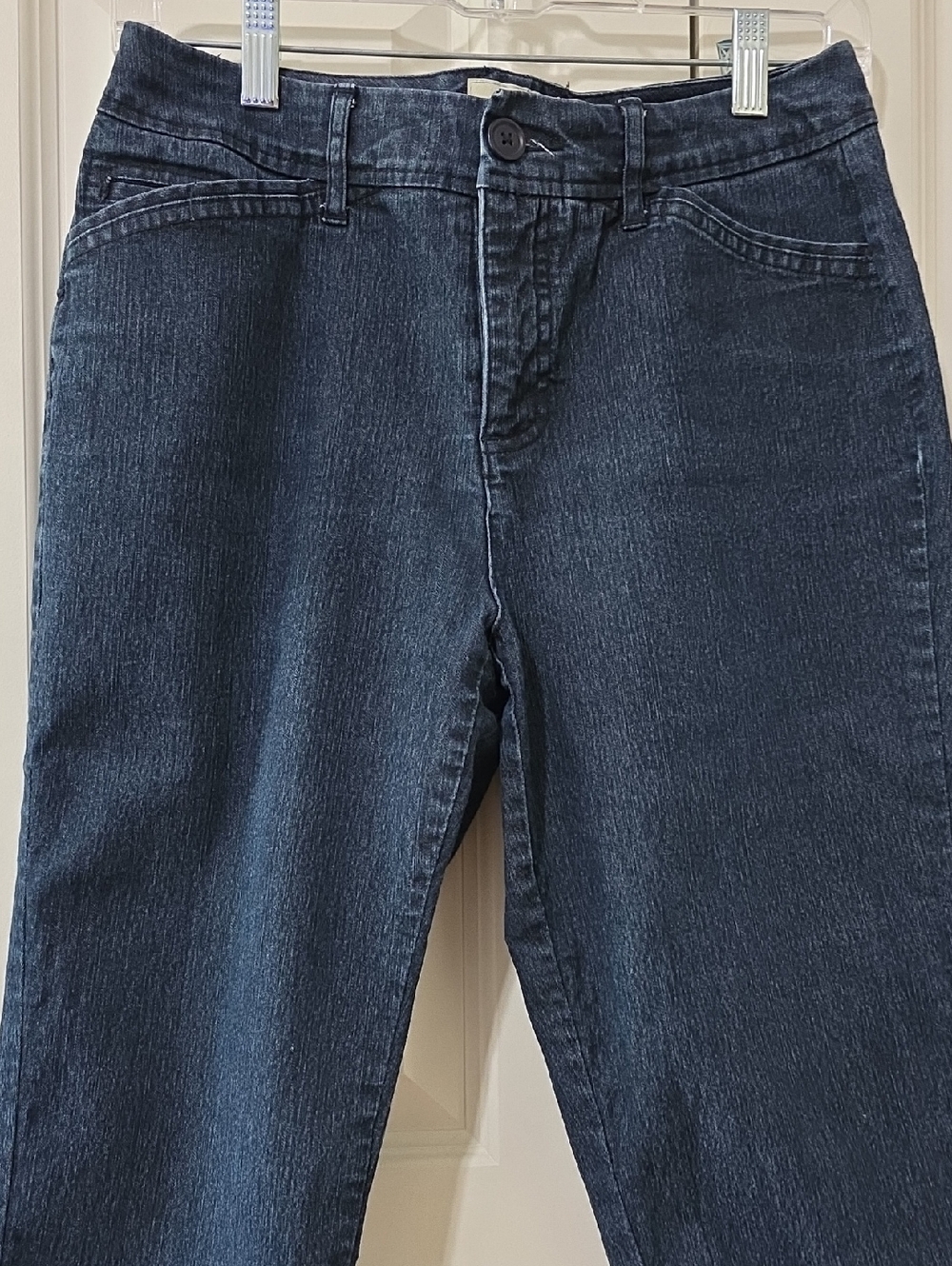 St. John's Bay Two-Tone Denim Waistband - Navy and Light Blue Short